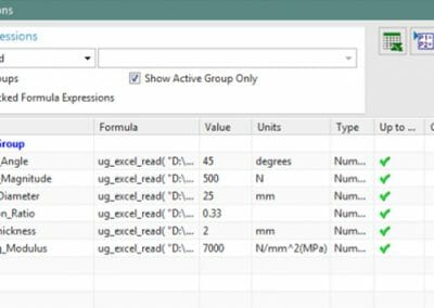 How to drive NX expressions from a spreadsheet