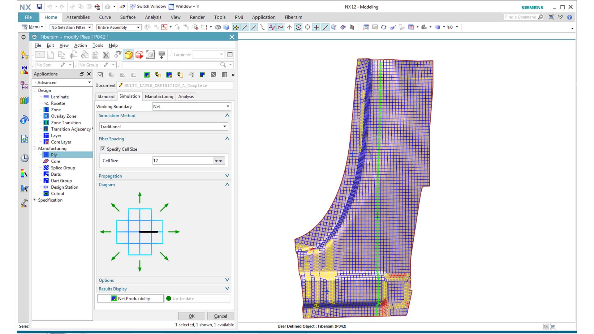 fibersim_digital_twin Digital twin in Siemens Fibersim