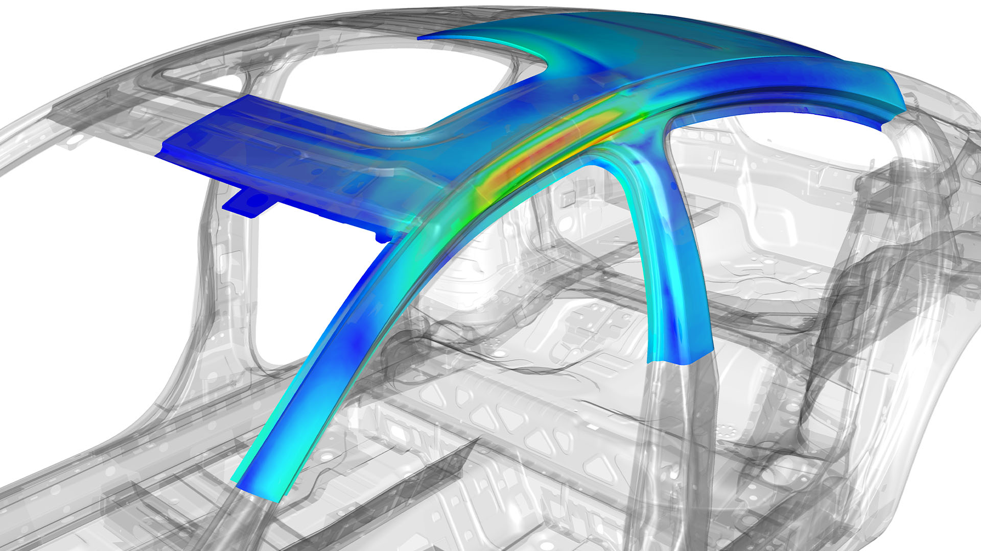 nastran_automotive_body_roof_crush Automotive body roof crush simulation with Simcenter Nastran