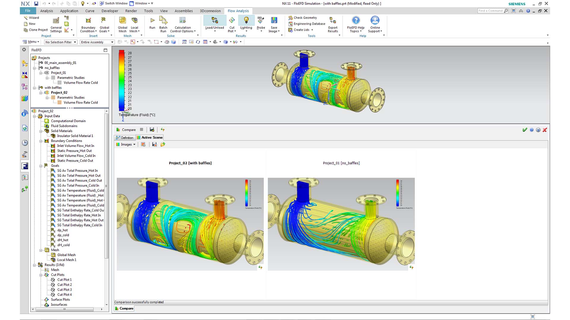 simcenter_floefd_air_temperature FloEFD Simulation in Siemens NX