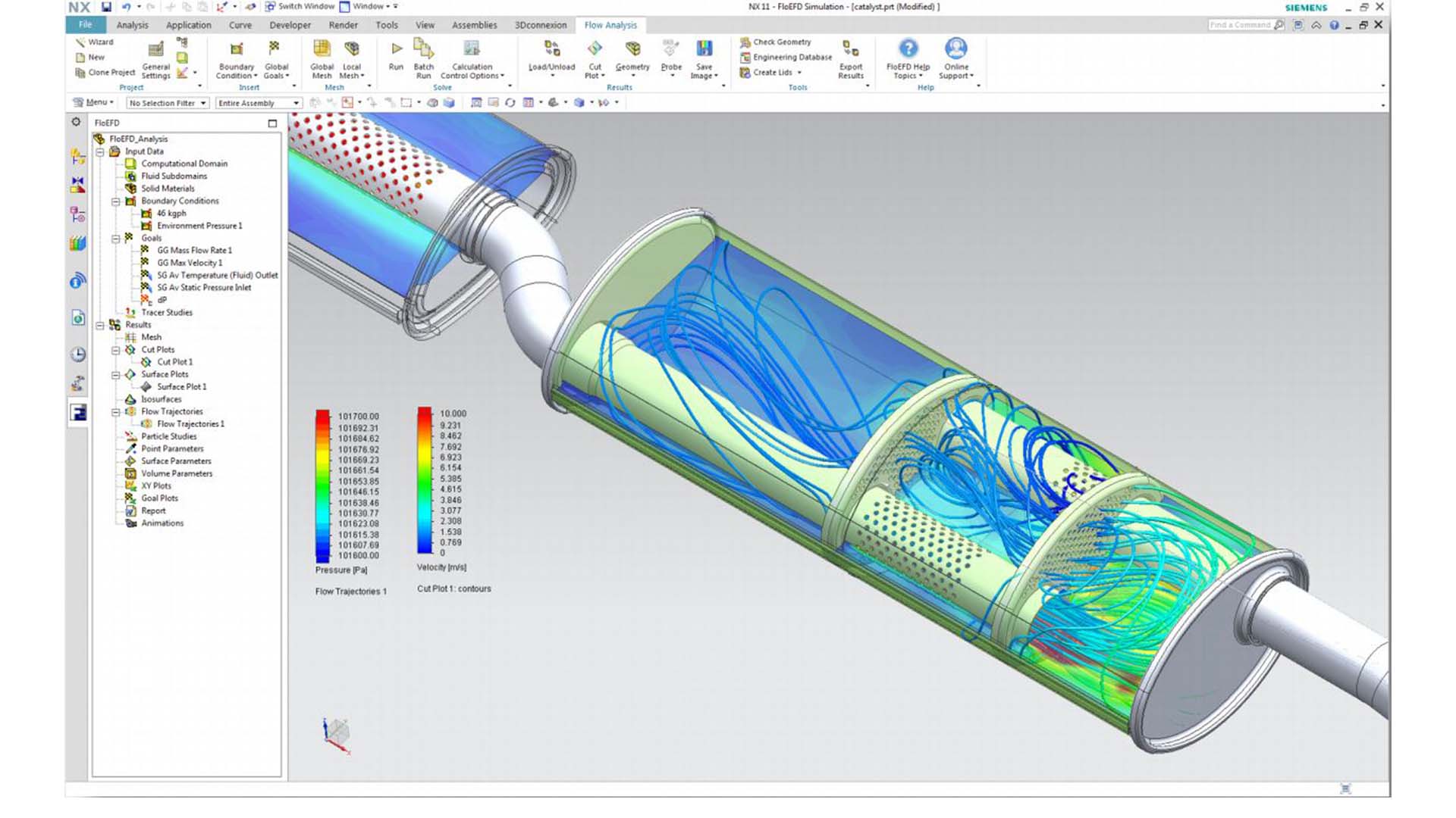 simcenter_floefd_muffler Muffler thermal simulation using FLOEFD in Siemens NX