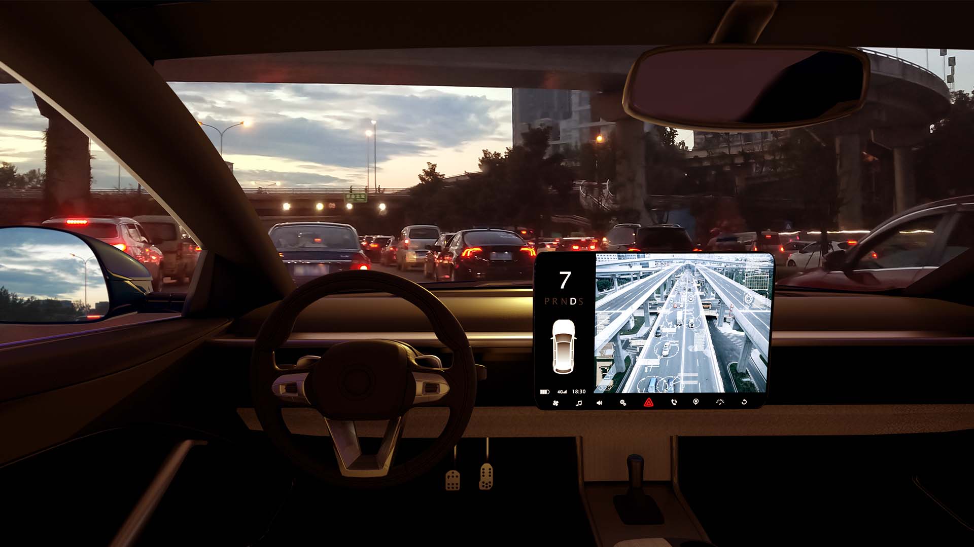 autonomous_car Inside an autonomous car
