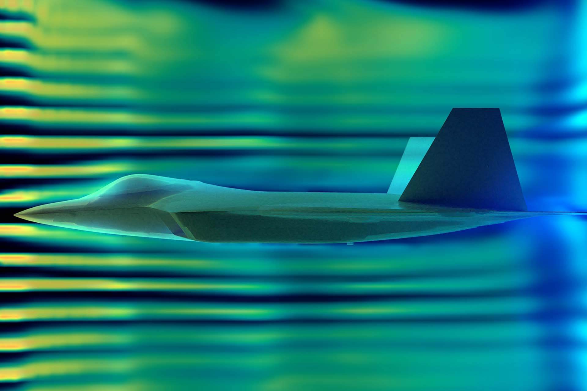 jet_fighter_cfd Jet fighter model with computational fluid dynamics (CFD)