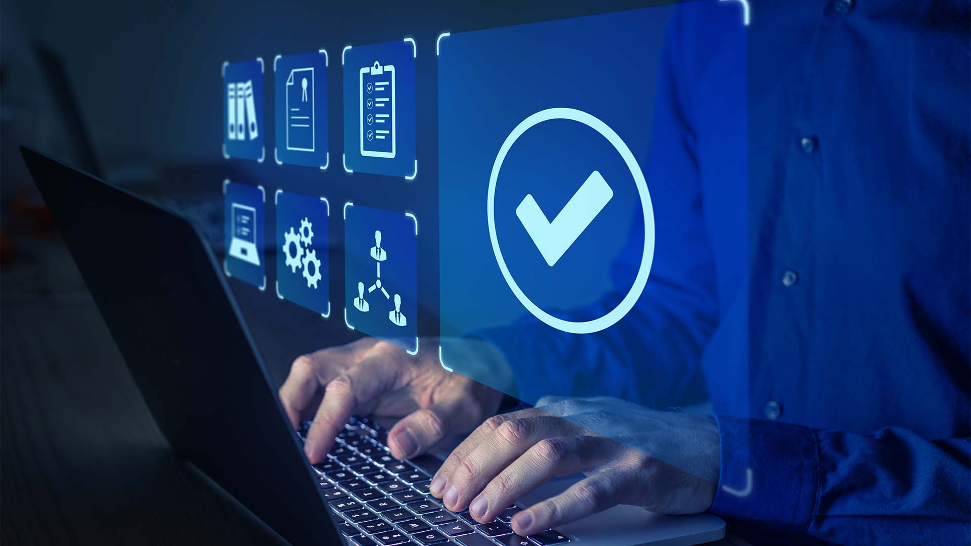 digital_automation_compliance_checking Abstract representation of compliance checking