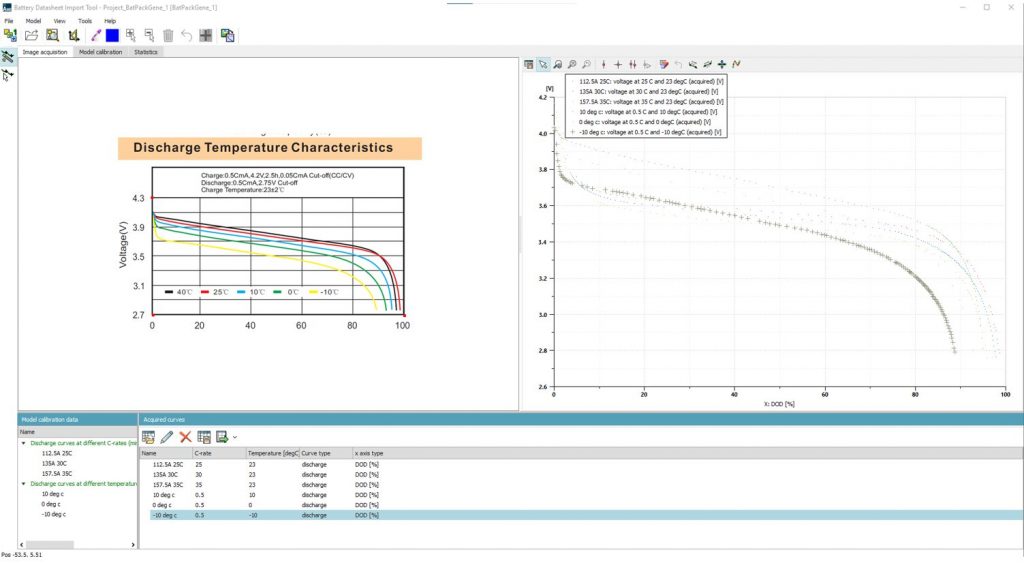 Amesim Battery Tool Import image acquisition