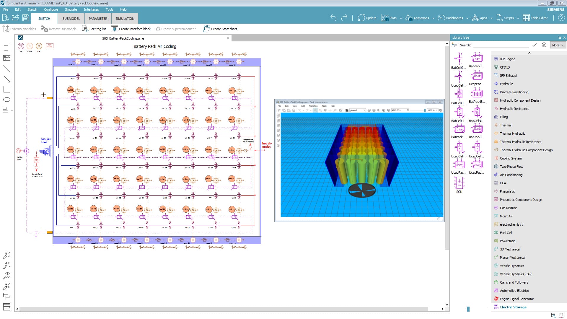 Battery fuel cell in Simcenter Amesim