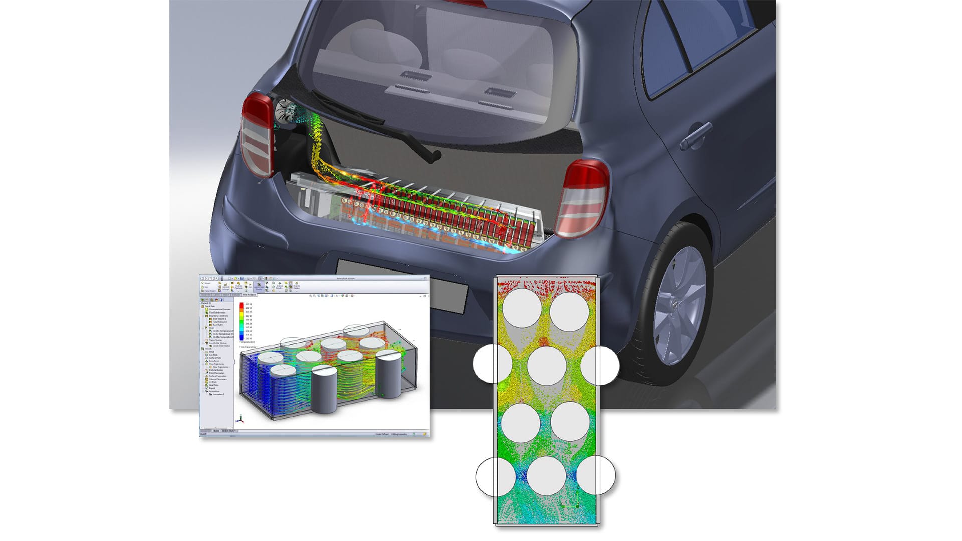Hybrid car battery in Simcenter FLOEFD