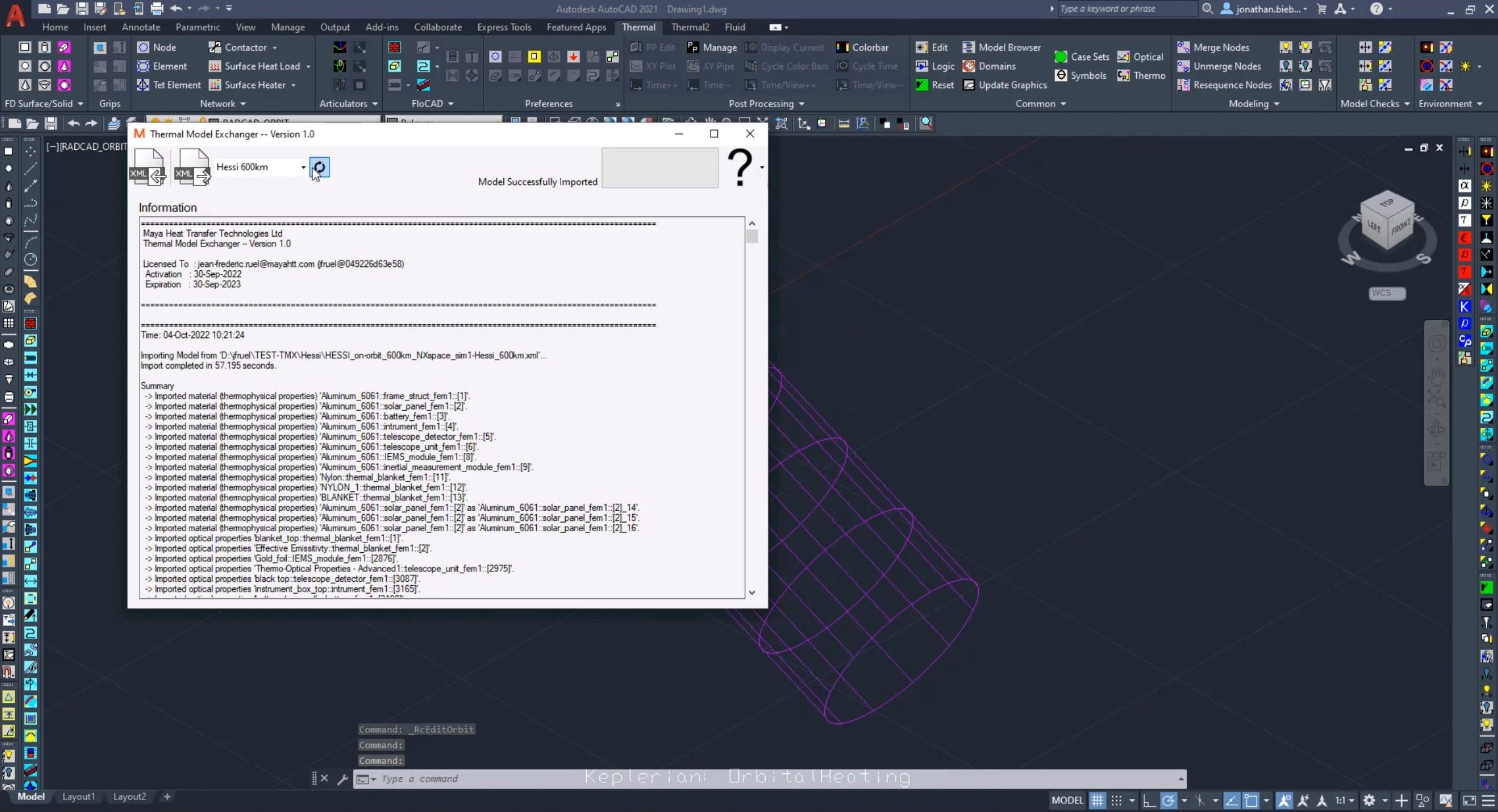 Thermal Model Exchanger GUI